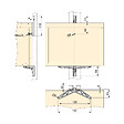 EMUCA - Kit de supports pour 3 étagères en bois et 1 module pour structure Zero, Zamak, Peint gris pierre - vignette