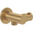 VILLEROY ET BOCH - Support mural pour douchette avec raccordement  Universal Showers rond or brossé - vignette