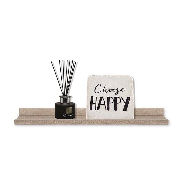 5 FIVE SIMPLY SMART - Étagère murale flottante coloris Chêne naturel L 58 cm pour tableau & cadre - large