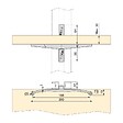 EMUCA - Kit de fixation pour 1 étagère en bois, 1 module et 1 tringle de suspension longueur 1m Zero, Zamak, Gris pierre peint - vignette