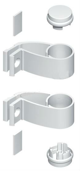 LA CROISEE DS - Kit support poignée Diva X LA CROISÉE DS Ø 35 - Blanc 9016 B3 - DS7318-785 - large