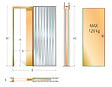 FIBROTUBI - Châssis porte galandage Placo FIBROTUBI - 600 mm - Cloison finie 100 mm - 93020067 - vignette
