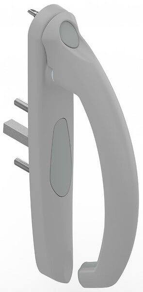 LA CROISEE DS - Poignée 20° intérieur 5531 LA CROISEE DS - Profil 35 à 53mm - Gris inox claro - Droite - DS5531-D870 - large
