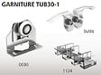 MANTION - Garniture TUBEL 1 porte sur chant MANTION - TUB30-1 - vignette