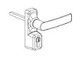 FAPIM - Manoeuvre extérieur Oltre avec cylindre FAPIM - blanc 9010 - 8568A/32 - vignette