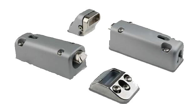 FAPIM - Kit de penes haut et bas FAPIM avec gache 8401 gris 9006 pour crémone pompier Panama - 8401-G5 - large