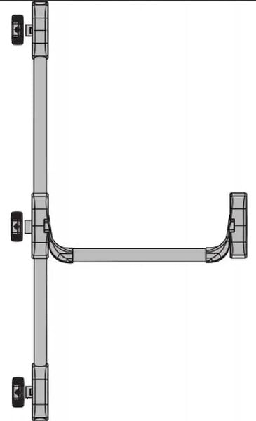 FAPIM - Kit anti-panique FAPIM OLTRE - Barre 3 points Haut et Bas - Blanc 9010 – 8806/32 - large