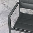 OUTSUNNY - Lot de 4 chaises de jardin empilables avec accoudoirs alu textilène gris - vignette