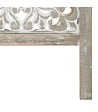 ATMOSPHERA - Paravent etnik en Bois sculpté et blanchi H 169 cm - vignette