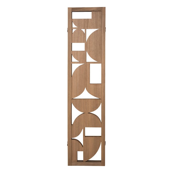 ATMOSPHERA - Paravent en Bois Marron design graphique moderne H 170 cm - large