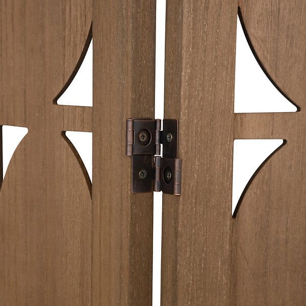 ATMOSPHERA - Paravent en Bois Marron design graphique moderne H 170 cm - large