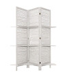 ATMOSPHERA - Paravent original avec 3 Étagères  Bois blanc H 170 cm - vignette
