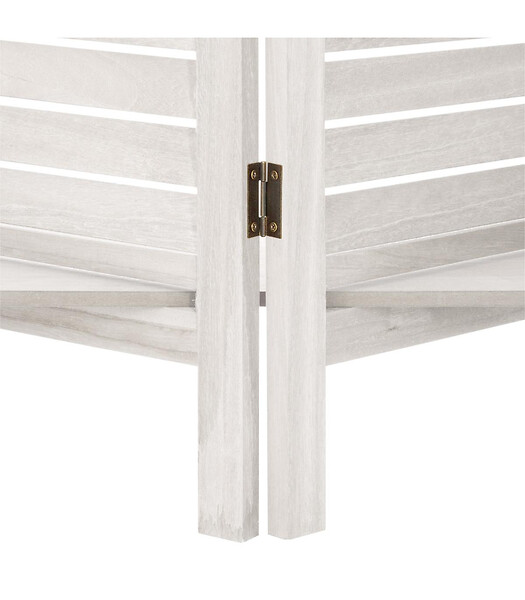 ATMOSPHERA - Paravent original avec 3 Étagères  Bois blanc H 170 cm - large
