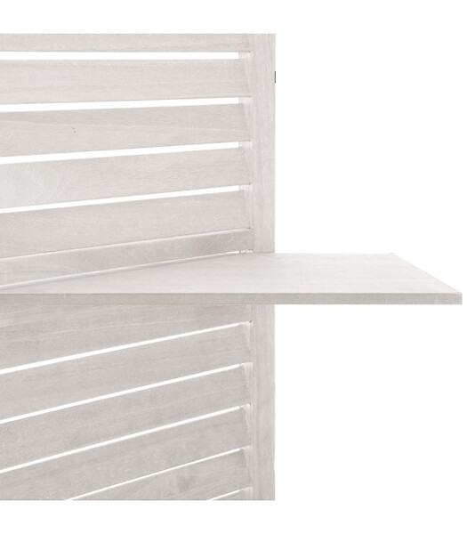 ATMOSPHERA - Paravent original avec 3 Étagères  Bois blanc H 170 cm - large