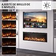 BALDERIA - Cheminée électrique BALDERIA Atalanta 60 - Cheminée encastrable, 1500 W - Noir - vignette