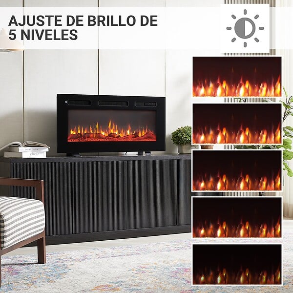 BALDERIA - Cheminée électrique BALDERIA Leif 36 - 3 en 1 - noir - large