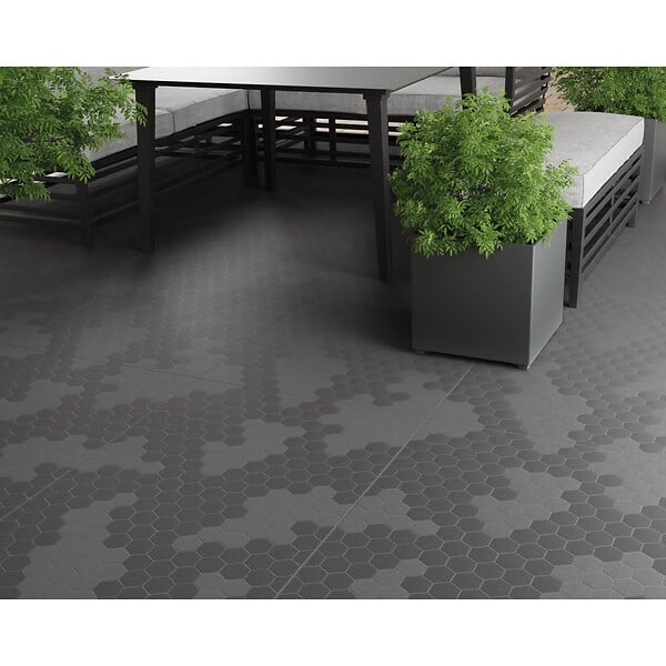 INTEC - Lot de 6 Dalles de sol Clipsables Grises 116x76x3 cm Rectangulaire Polypropylène Revêtement de Sol Modulable 4.61m2 INTEC - large