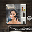 AICA SANITAIRE - AICA Armoire de Toilette Mural avec Miroir Niches Intégrées et Rangement Fermé - Moderne, Blanc, 60x70 cm - vignette