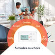 CIARRA - CIARRA CDHT20E Radiateur Electrique Mural 2000W 15-20㎡ Chauffage IP24 Programable Inertie Sèche Céramique - vignette