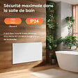 CIARRA - CIARRA CDHT15E Radiateur Electrique Mural 1500W 10-15㎡ Chauffage IP24 Programable Inertie Sèche Céramique - vignette