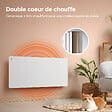 CIARRA - CIARRA CDHTD20A-W Radiateur Electrique Connecté Mural 2000W 15-20㎡ Double Cœur de Chauffe IP24 Chauffage Programable - vignette