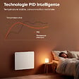 CIARRA - CIARRA CDHTD10A-W Radiateur Electrique Connecté Mural 1000W 5-10㎡ Double Cœur de Chauffe IP24 Chauffage Programable - vignette