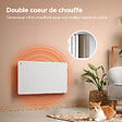 CIARRA - CIARRA CDHTD15A-W Radiateur Electrique Connecté Mural 1500W 10-15㎡ Double Cœur de Chauffe IP24 Chauffage Programable - vignette