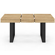 ID MARKET - Table à manger extensible rectangle PHOENIX 4-6 personnes bois et noir 120-160 cm - vignette