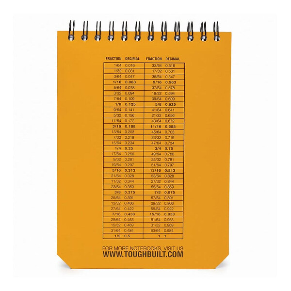 TOUGHBUILT INDUSTRIES - Bloc note TOUGBHUILT - TB-56-L-2-BEA - large