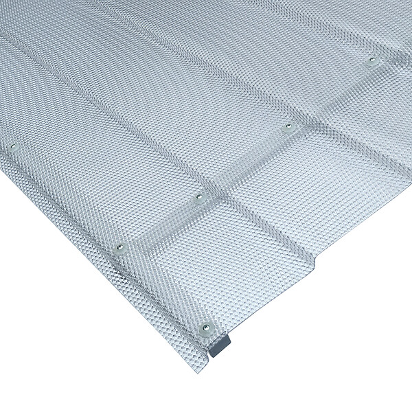 STARKEDACH - Auvent à cadre en aluminium STARKEDACH DIAMONDS Straight T-150 7035 avec revêtement monolithique en polycarbonate - large
