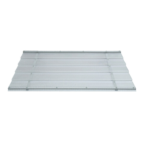 STARKEDACH - Auvent à cadre en aluminium STARKEDACH DIAMONDS Straight T-150 7035 avec revêtement monolithique en polycarbonate - large