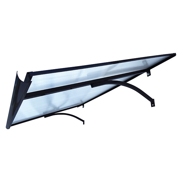 STARKEDACH - Auvent à cadre en aluminium STARKEDACH Straight T-160 7016 avec revêtement en polycarbonate - large