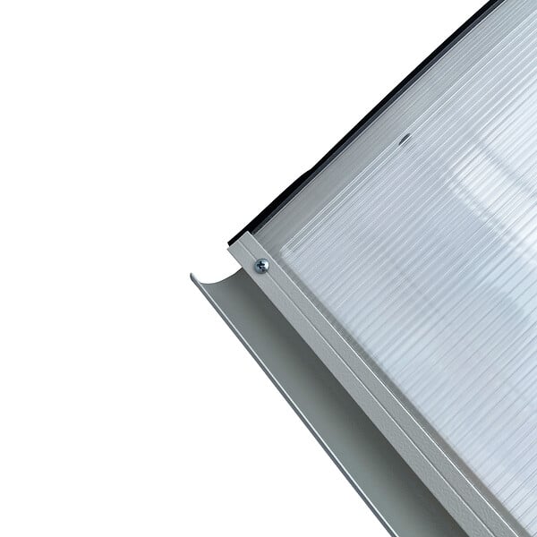 STARKEDACH - Auvent à cadre en aluminium RODEO R-150 7035 bombé avec revêtement en polycarbonate - large