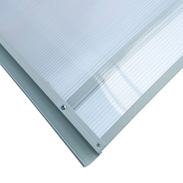 STARKEDACH - Auvent à cadre en aluminium RODEO R-150 7035 bombé avec revêtement en polycarbonate - large