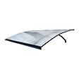 STARKEDACH - Auvent à cadre en aluminium STARKEDACH courbé L-160 7016 avec revêtement en polycarbonate - vignette