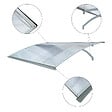 STARKEDACH - Auvent à cadre en aluminium STARKEDACH courbé L-160 7035 avec revêtement en polycarbonate - vignette