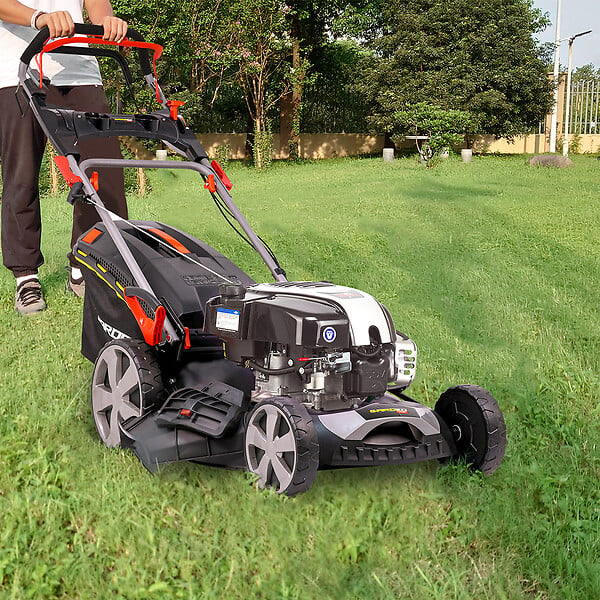 GARDEO PRO - Tondeuse thermique tractée 161CC avec moteur Briggs and Stratton, mulching et éjection latérale - large