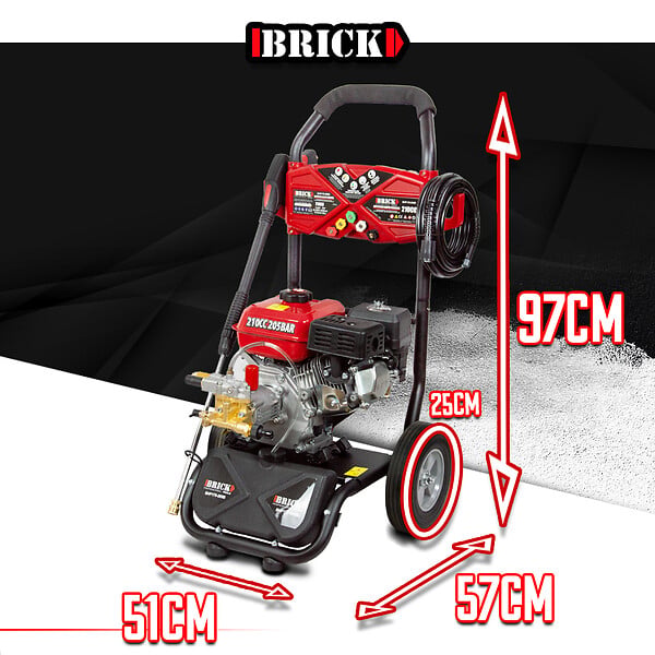 BRICK - Nettoyeur haute pression thermique 205 bars max - 210CC - large