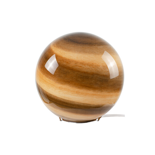 C-CREATION - Lampe à poser en verre Astrolis Beige - Diam.20cm - large