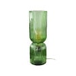 C-CREATION - Lampe de table verre strié Charmy Vert - Douille E27 - vignette