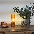 C-CREATION - Lampadaire de table - Verre strié - Charmy - Vermillon - E27 - vignette