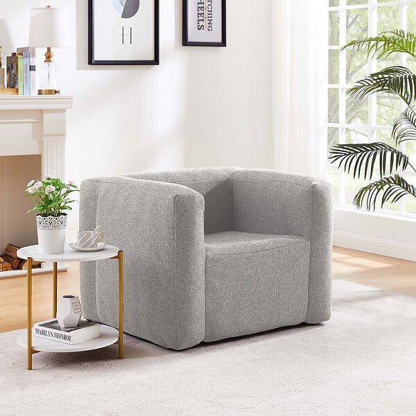 TERRACOTTA - Fauteuil gonflable - Intérieur et extérieur - Couleur Gris clair - large