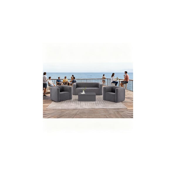 TERRACOTTA - Fauteuil gonflable - Intérieur et extérieur - Couleur Gris foncé - large