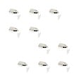 EMUCA - Lot de 10 serrures à bascule pour meubles Fast Latch, acier et plastique, blanc - vignette