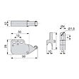 EMUCA - Lot de 10 serrures à bascule pour meubles Fast Latch, acier et plastique, blanc - vignette
