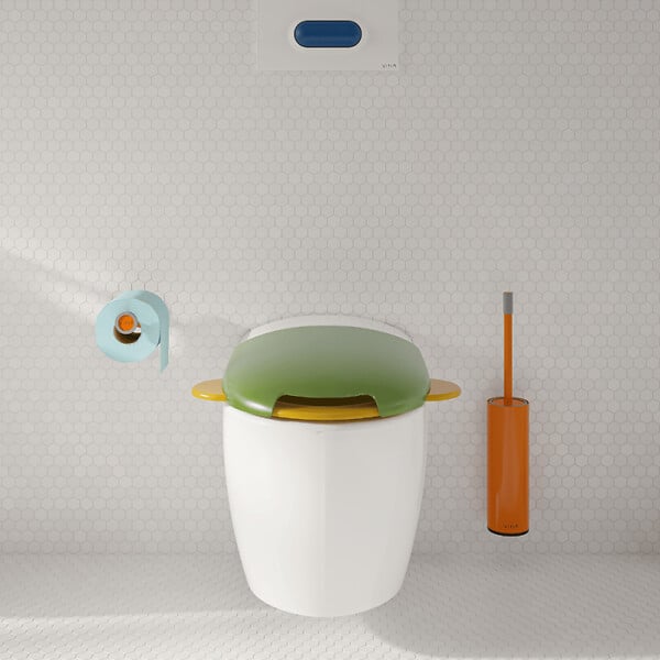 VITRA - Abattant VitrA Sento Kids Vert et Jaune pour enfants - large