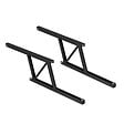 EMUCA - Jeu de ensemble de mécanismes de levage pour table basse, permet de lever la table de 135mm, Acier, Peint en noir - vignette