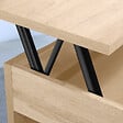 EMUCA - Jeu de ensemble de mécanismes de levage pour table basse, permet de lever la table de 135mm, Acier, Peint en noir - vignette