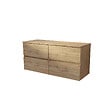 AURLANE - Meuble de Salle de Bains 120 cm à Tiroirs avec Plan Finition Chêne Naturel - TIMBER - vignette