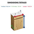 BURGBAD - Pack meuble suspendu lave-mains Joline chêne + Robinet lave-mains eau froide Duravit Wave Doré poli - vignette